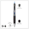 A Picture of product UBC-1790923 uniball® 207™ Gel Ultra Micro Pen Signo Retractable, Extra-Fine 0.38 mm, Blue Ink, Clear/Black Barrel