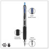 A Picture of product UBC-33951 uniball® Signo 207™ Retractable Gel Pen Medium 0.7 mm, Blue Ink, Smoke/Black/Blue Barrel, Dozen