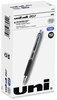 A Picture of product UBC-33951 uniball® Signo 207™ Retractable Gel Pen Medium 0.7 mm, Blue Ink, Smoke/Black/Blue Barrel, Dozen