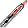 A Picture of product UBC-33952 uniball® Signo 207™ Retractable Gel Pen Medium 0.7 mm, Red Ink, Smoke/Black/Red Barrel, Dozen