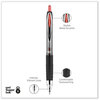 A Picture of product UBC-33952 uniball® Signo 207™ Retractable Gel Pen Medium 0.7 mm, Red Ink, Smoke/Black/Red Barrel, Dozen