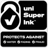 A Picture of product UBC-1858845 uniball® Jetstream™ Retractable Ballpoint Pen Hybrid Gel 1 mm, Blue-Infused Black Ink, Black/Blue/Silver Barrel