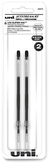 uniball® Refill for JetStream™ RT Pens Bold Conical Tip, Black Ink, 2/Pack