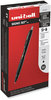 A Picture of product UBC-1947087 uniball® 307 Gel Pen Retractable, Fine 0.5 mm, Black Ink, Barrel, Dozen