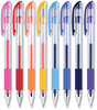 A Picture of product UBC-2004052 uniball® Gel Pens, Ultra Micro & Medium Points Pen, Stick, Ultra-Fine 0.38 mm, Assorted Ink and Barrel Colors, 8/Pack