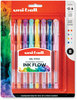 A Picture of product UBC-2004052 uniball® Gel Pens, Ultra Micro & Medium Points Pen, Stick, Ultra-Fine 0.38 mm, Assorted Ink and Barrel Colors, 8/Pack