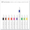 A Picture of product UBC-24836 uniball® EMOTT Pen Porous Point Stick, Fine 0.4 mm, Assorted Ink Colors, White Barrel, 10/Pack