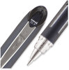 A Picture of product UBC-40173 uniball® Jetstream™ Stick Pen Hybrid Gel Fine 0.7 mm, Black Ink, Black/Silver Barrel