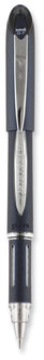 uniball® Jetstream™ Stick Pen Hybrid Gel Fine 0.7 mm, Black Ink, Black/Silver Barrel