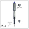 A Picture of product UBC-40174 uniball® Jetstream™ Stick Pen Hybrid Gel Fine 0.7 mm, Blue Ink, Blue/Silver Barrel