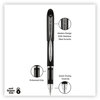 A Picture of product UBC-33921 uniball® Jetstream™ Stick Pen Hybrid Gel Bold 1 mm, Black Ink, Black/Silver Barrel