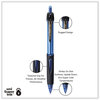 A Picture of product UBC-42071 uniball® Power Tank RT Retractable Ballpoint Pen Bold 1 mm, Blue Ink, Translucent Blue/Black Barrel, Dozen