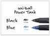 A Picture of product UBC-42071 uniball® Power Tank RT Retractable Ballpoint Pen Bold 1 mm, Blue Ink, Translucent Blue/Black Barrel, Dozen