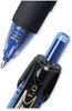 A Picture of product UBC-42071 uniball® Power Tank RT Retractable Ballpoint Pen Bold 1 mm, Blue Ink, Translucent Blue/Black Barrel, Dozen