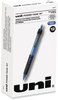 A Picture of product UBC-42071 uniball® Power Tank RT Retractable Ballpoint Pen Bold 1 mm, Blue Ink, Translucent Blue/Black Barrel, Dozen