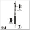 A Picture of product UBC-45532PP uniball® Signo 207™ Retractable Gel Pen Medium 0.7 mm, Blue Ink, Smoke/Black/Blue Barrel, 4/Pack