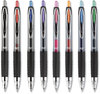 A Picture of product UBC-45532PP uniball® Signo 207™ Retractable Gel Pen Medium 0.7 mm, Blue Ink, Smoke/Black/Blue Barrel, 4/Pack