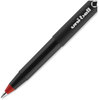 A Picture of product UBC-60042 uniball® ONYX® Rollerball Pen Roller Ball Stick, Extra-Fine 0.5 mm, Red Ink, Black/Red Barrel, Dozen