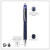 A Picture of product UBC-62153 uniball® Jetstream™ Retractable Ballpoint Pen Hybrid Gel Fine 0.7 mm, Blue Ink, Blue/Silver Barrel