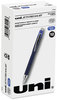 A Picture of product UBC-62153 uniball® Jetstream™ Retractable Ballpoint Pen Hybrid Gel Fine 0.7 mm, Blue Ink, Blue/Silver Barrel