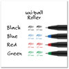 A Picture of product UBC-60103 uniball® Roller Ball Stick Pen Fine 0.7 mm, Blue Ink, Black/Blue Barrel, Dozen