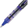 A Picture of product UBC-60108 uniball® VISION™ Stick Roller Ball Pen Extra-Fine 0.5 mm, Blue Ink, Gray/Blue/Clear Barrel, Dozen