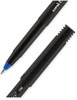 A Picture of product UBC-60145 uniball® ONYX® Rollerball Pen Roller Ball Stick, Fine 0.7 mm, Blue Ink, Black/Blue Barrel, Dozen