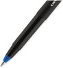 A Picture of product UBC-60145 uniball® ONYX® Rollerball Pen Roller Ball Stick, Fine 0.7 mm, Blue Ink, Black/Blue Barrel, Dozen