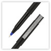 A Picture of product UBC-60153 uniball® Roller Ball Stick Pen Extra-Fine 0.5 mm, Blue Ink, Black/Blue Barrel, Dozen