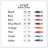 A Picture of product UBC-61231 uniball® VISION ELITE™ Stick Roller Ball Pen Hybrid Gel Bold 0.8 mm, Black Ink, White/Black/Clear Barrel