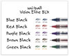 A Picture of product UBC-61234PP uniball® Refill for Vision Elite™ Roller Ball Pens Bold Conical Tip, Assorted Ink Colors, 2/Pack