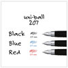 A Picture of product UBC-61255 uniball® Signo 207™ Retractable Gel Pen Fine 0.5 mm, Black Ink, Smoke/Black Barrel, Dozen