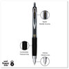 A Picture of product UBC-61255 uniball® Signo 207™ Retractable Gel Pen Fine 0.5 mm, Black Ink, Smoke/Black Barrel, Dozen