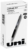 A Picture of product UBC-61255 uniball® Signo 207™ Retractable Gel Pen Fine 0.5 mm, Black Ink, Smoke/Black Barrel, Dozen