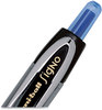 A Picture of product UBC-61256 uniball® Signo 207™ Retractable Gel Pen Fine 0.5 mm, Blue Ink, Smoke/Black/Blue Barrel, Dozen