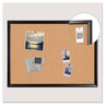 A Picture of product UBR-026U0001 U Brands Cork Bulletin Board 23 x 17, Tan Surface, Black Frame