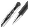 A Picture of product UBC-65450 uniball® Signo GRIP™ Stick Gel Pen Medium 0.7 mm, Black Ink, Clear/Black/Silver Barrel, Dozen