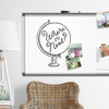 A Picture of product UBR-2808U0001 U Brands PINIT Magnetic Dry Erase Board 70 x 47, White Surface, Silver Aluminum Frame