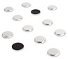 A Picture of product UBR-2911U0012 U Brands High Energy Magnets Circle, Silver, 1.25" Diameter, 12/Pack