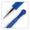 A Picture of product UBC-65451 uniball® Signo GRIP™ Stick Gel Pen Medium 0.7 mm, Blue Ink, Clear/Blue/Silver Barrel, Dozen