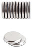 A Picture of product UBR-2911U0012 U Brands High Energy Magnets Circle, Silver, 1.25" Diameter, 12/Pack