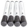 A Picture of product UBR-2925U0112 U Brands Chisel Tip Low-Odor Dry-Erase Markers with Erasers Broad Black, Dozen