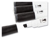 A Picture of product UBR-2925U0112 U Brands Chisel Tip Low-Odor Dry-Erase Markers with Erasers Broad Black, Dozen