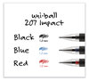 A Picture of product UBC-65800 uniball® 207™ Impact™ Stick Gel Pen Bold 1 mm, Black Ink, Silver/Black Barrel