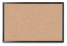 A Picture of product UBR-301U0001 U Brands Cork Bulletin Board 35 x 23, Tan Surface, Black Frame