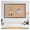 A Picture of product UBR-301U0001 U Brands Cork Bulletin Board 35 x 23, Tan Surface, Black Frame