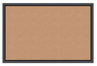 A Picture of product UBR-301U0001 U Brands Cork Bulletin Board 35 x 23, Tan Surface, Black Frame