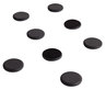 A Picture of product UBR-3021U0012 U Brands High Energy Magnets Circle, Black, 1.25" Diameter, 8/Pack