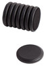 A Picture of product UBR-3021U0012 U Brands High Energy Magnets Circle, Black, 1.25" Diameter, 8/Pack