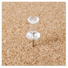 A Picture of product UBR-3088U0624 U Brands Standard Push Pins Plastic, Clear, Head/Silver Pin, 0.44", 200/Pack